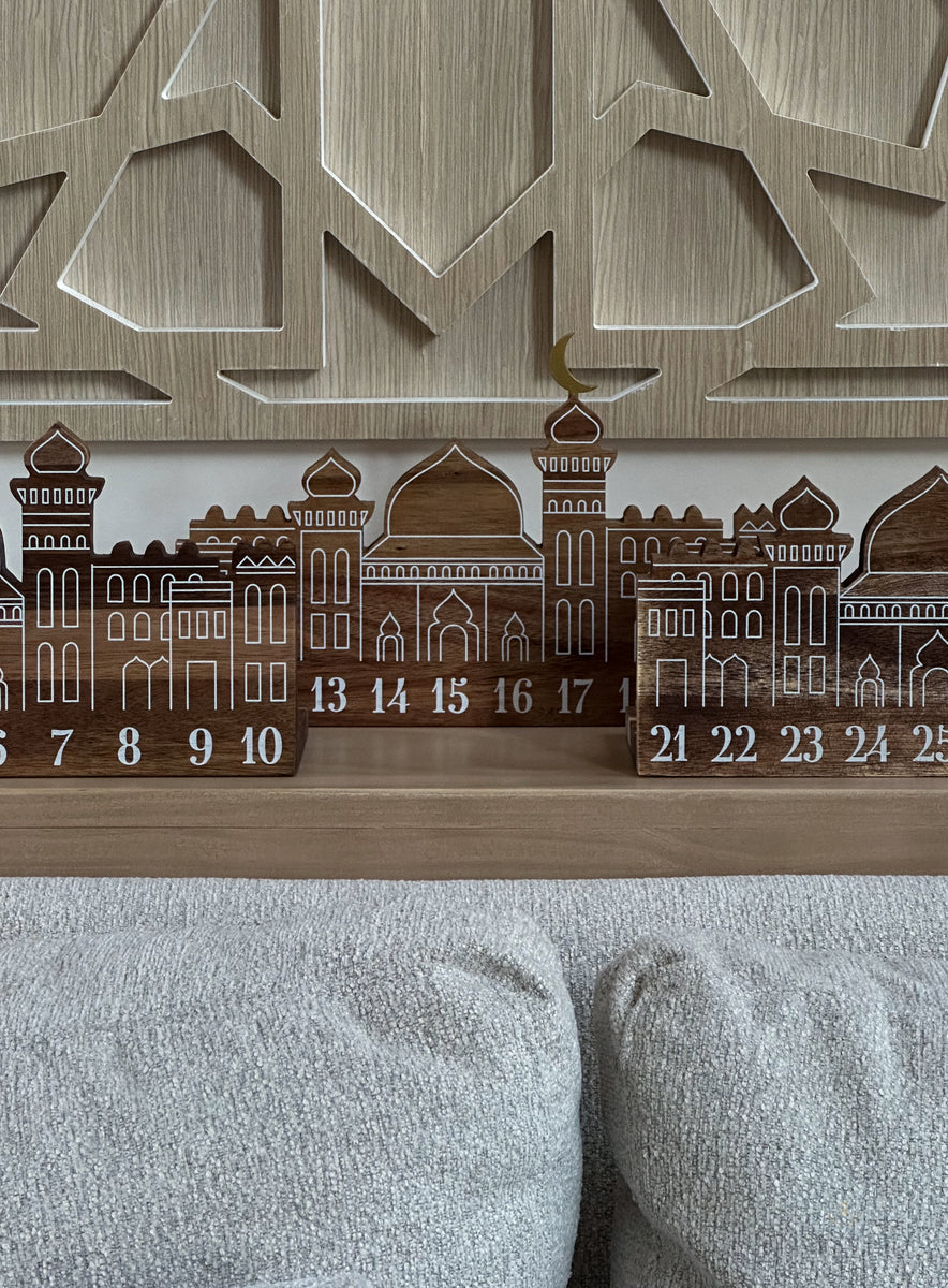 Wooden Ramadan City Countdown Calendar 2026 PREORDER Days of Eid