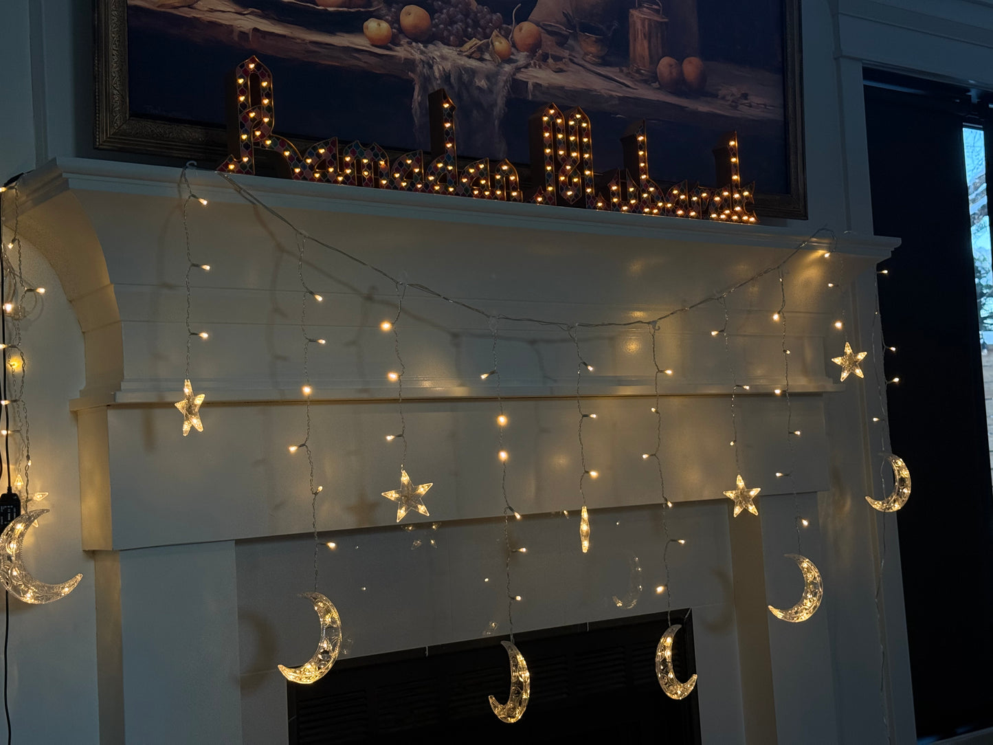 Moon & Star String Lights