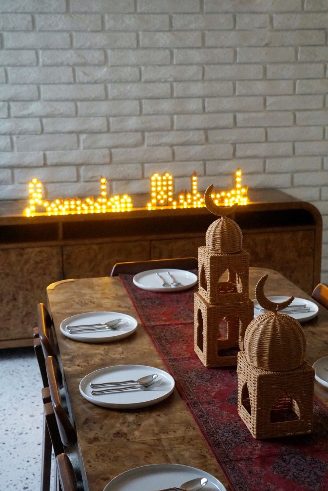 Niyyah Wicker Minaret Set (2-Piece: 22" + 16") - Days of Eid