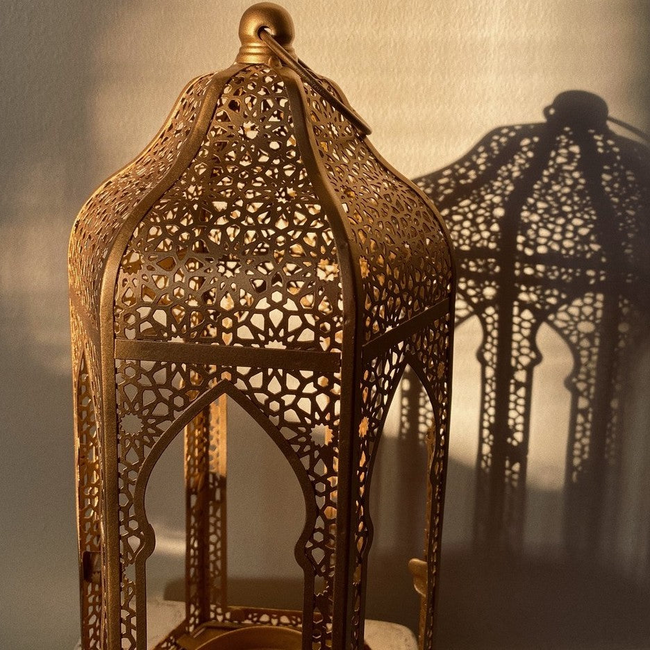 Moroccan Floor Lantern with Shadow