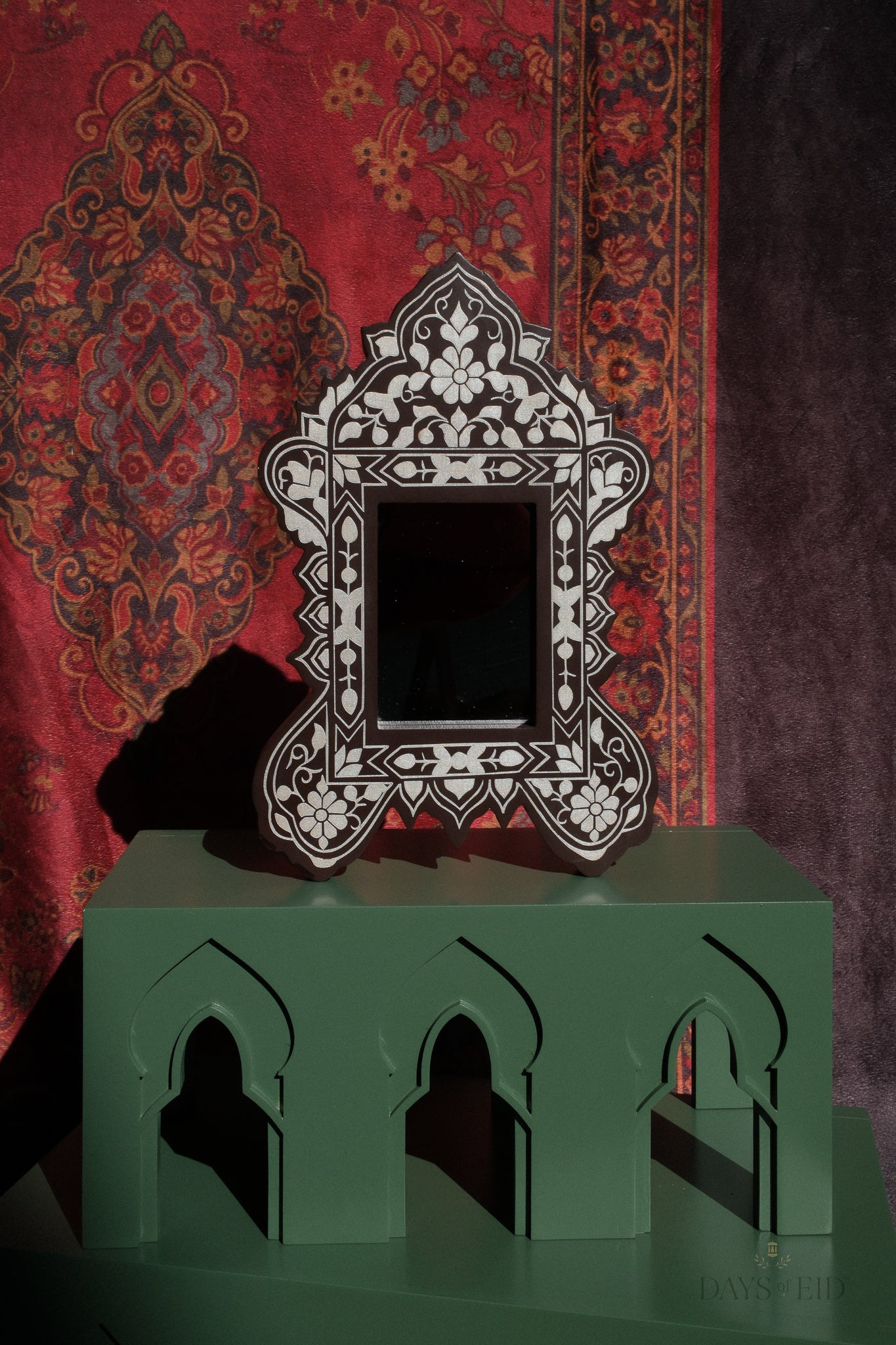 Damascene Keepsake Display Mirror