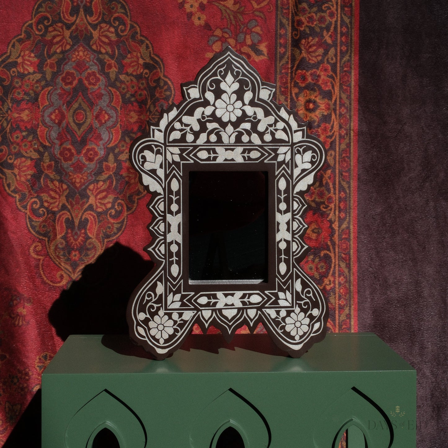 Damascene Keepsake Display Mirror