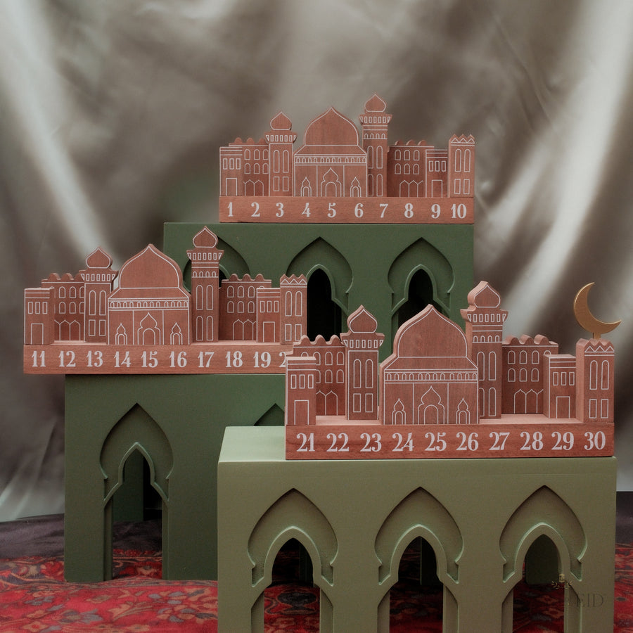 Wooden Ramadan City Countdown Calendar - 2026 PRE-ORDER