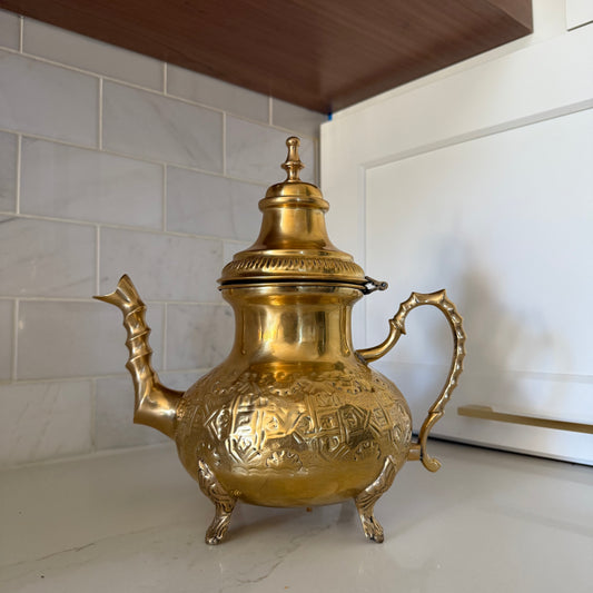 Handcrafted Moroccan Brass Tea Pot