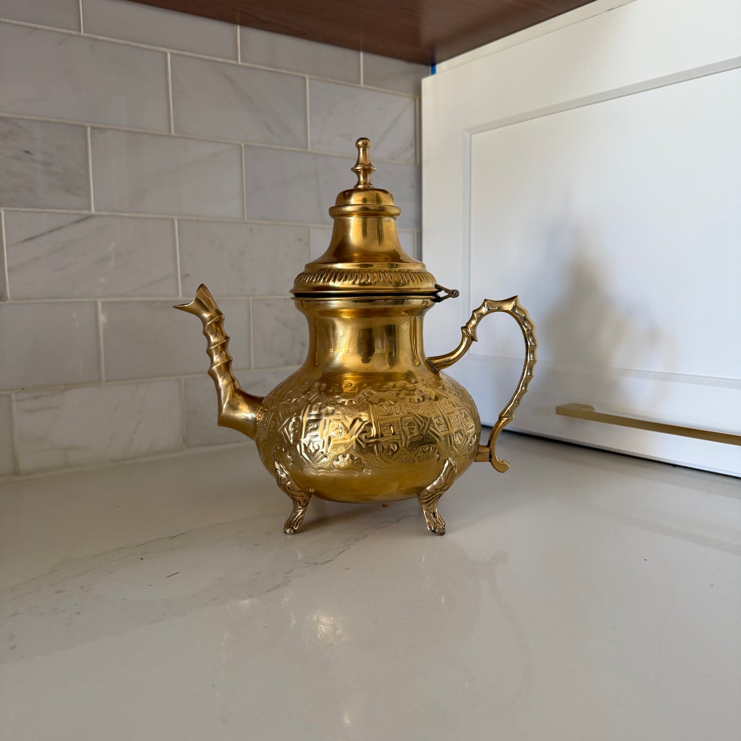 Handcrafted Moroccan Brass Tea Pot