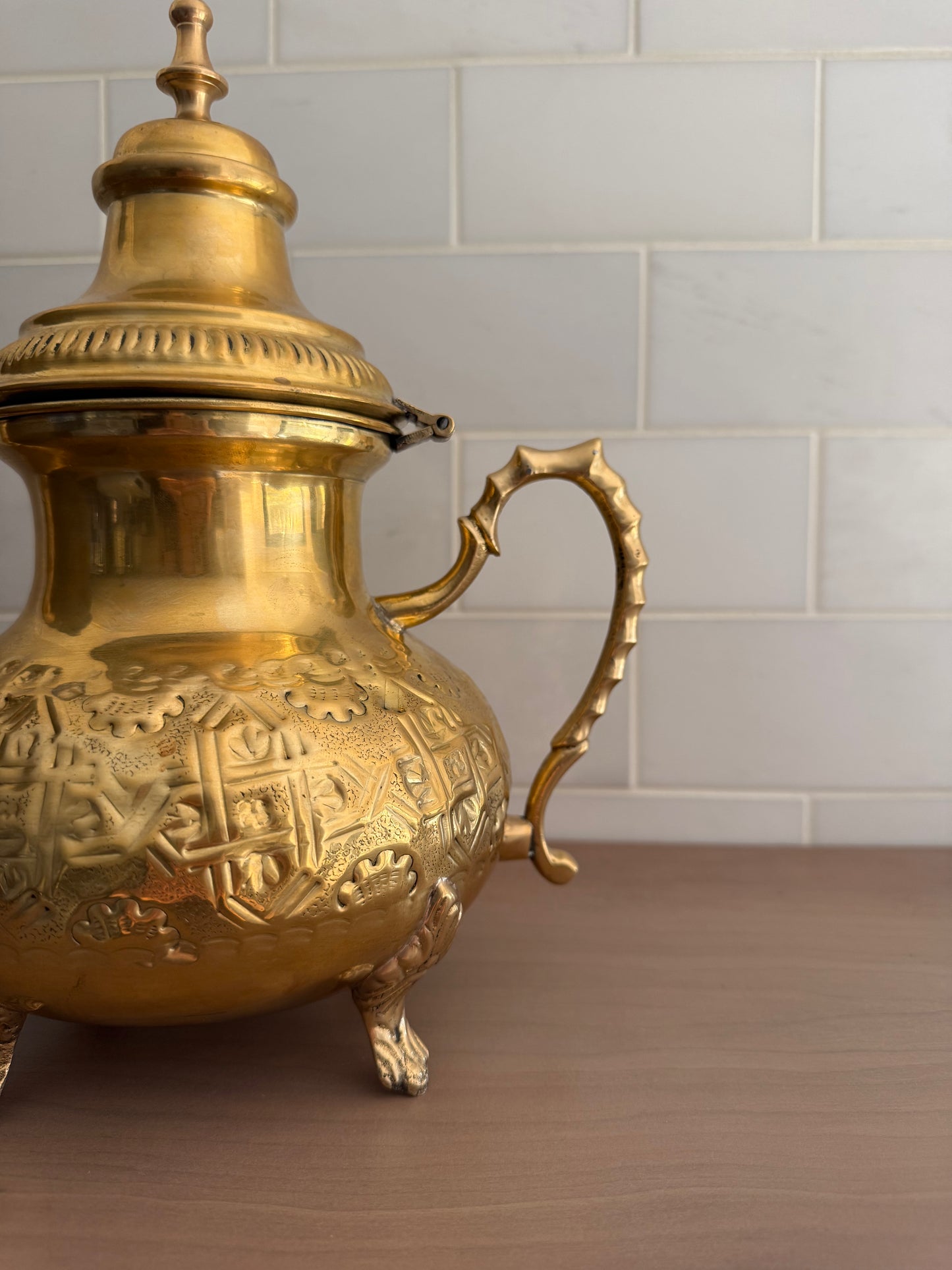 Handcrafted Moroccan Brass Tea Pot
