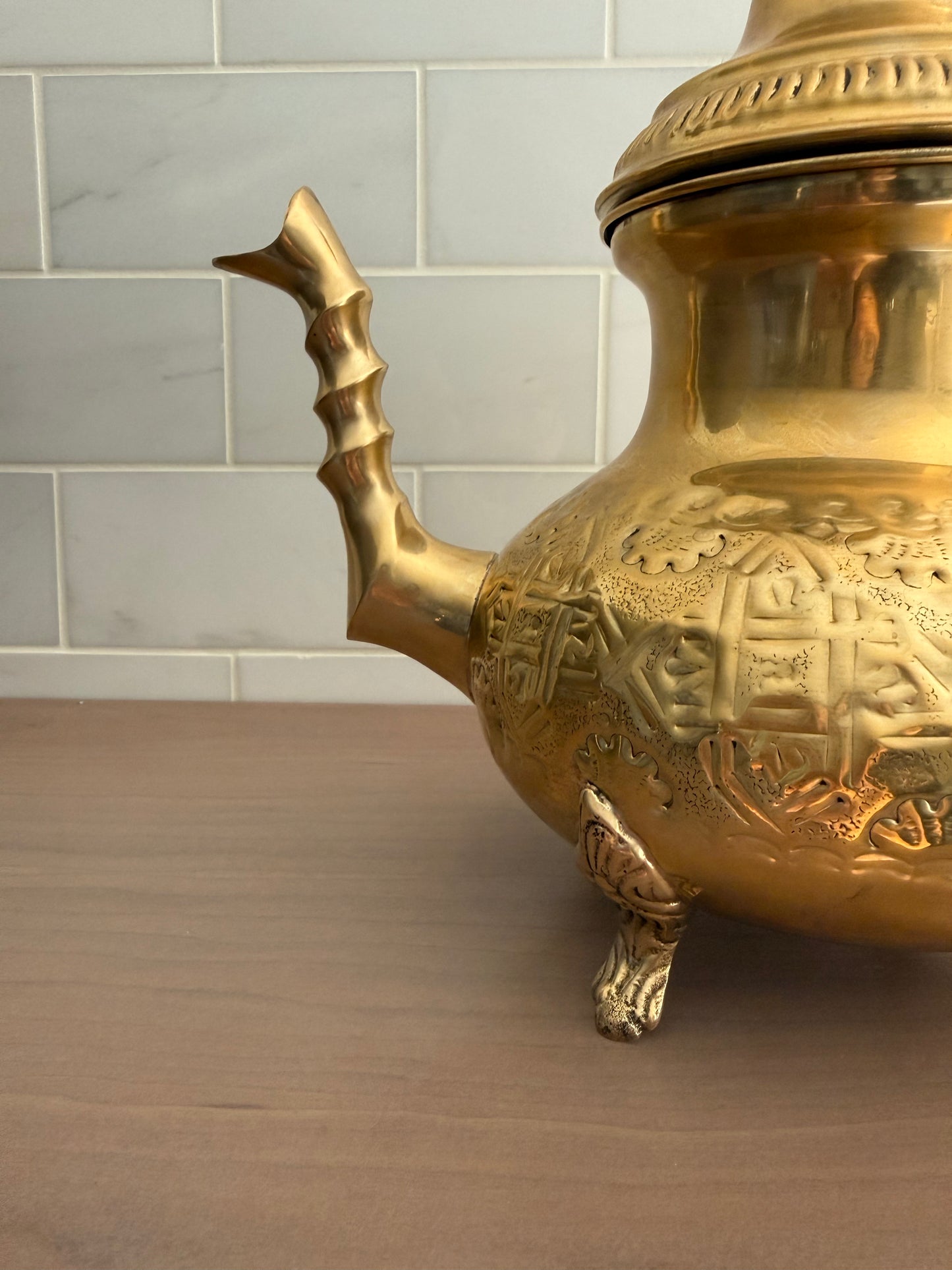 Handcrafted Moroccan Brass Tea Pot