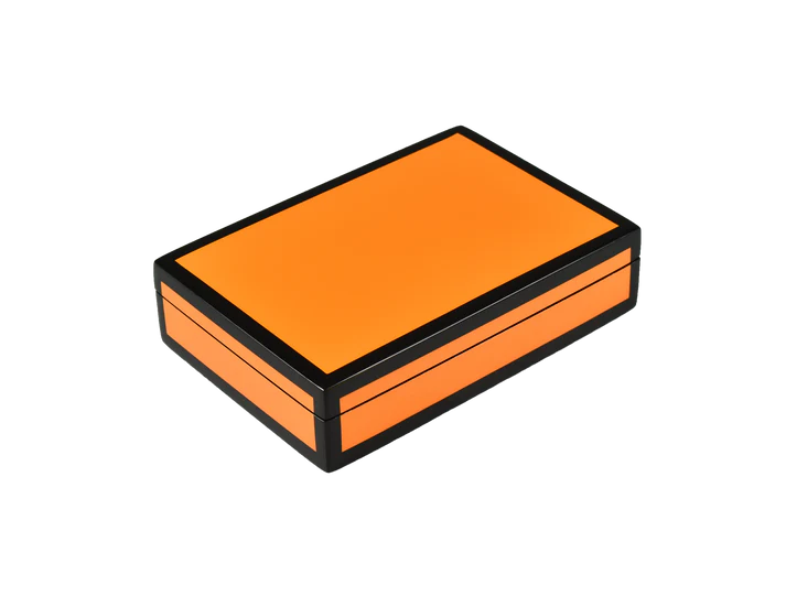 Orange with Black Trim - Playing Card Box