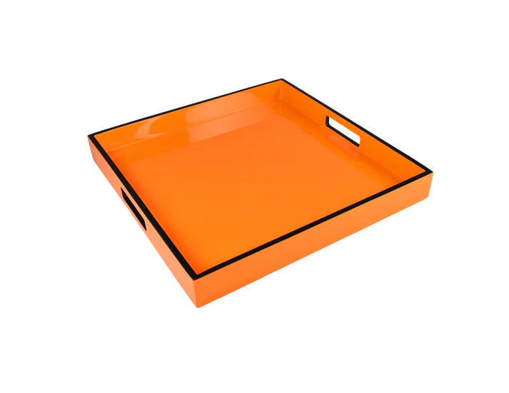 Orange with Black Trim - Square Serving Tray