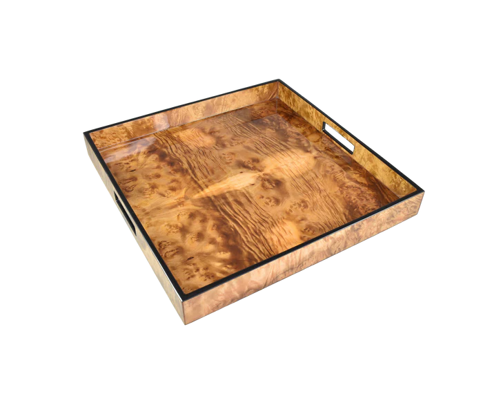 Walnut Burl - 16" Square Tray