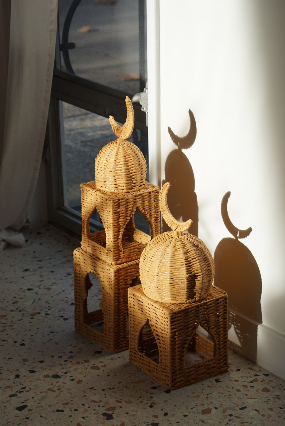 Niyyah Wicker Minaret Set (2-Piece: 22" + 16")