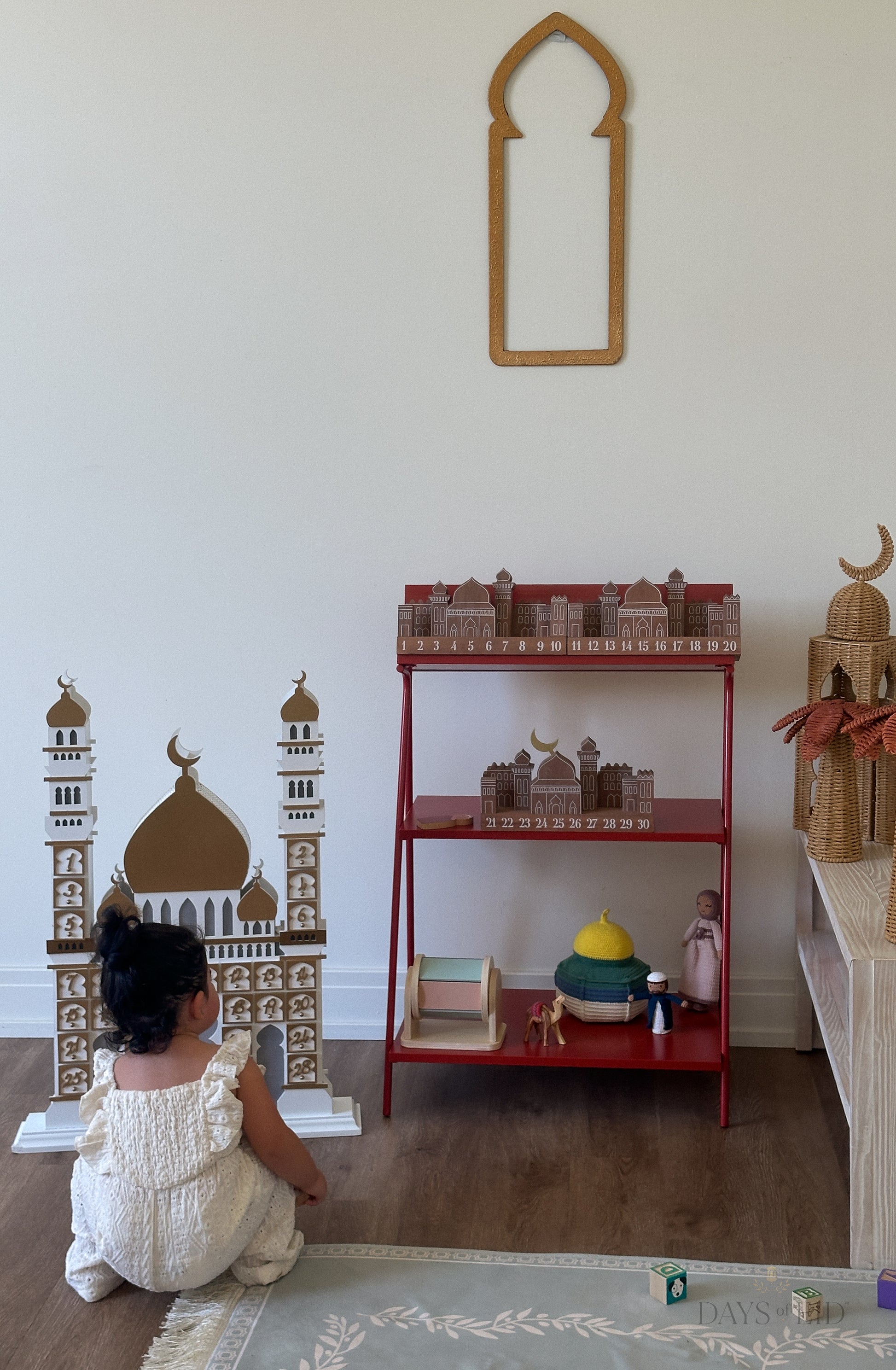1 x Ramadan-kalender van hout, 30-dagen countdown, rustieke 1 x Ramadan-kalender van hout, 30-dagen countdown, rustieke