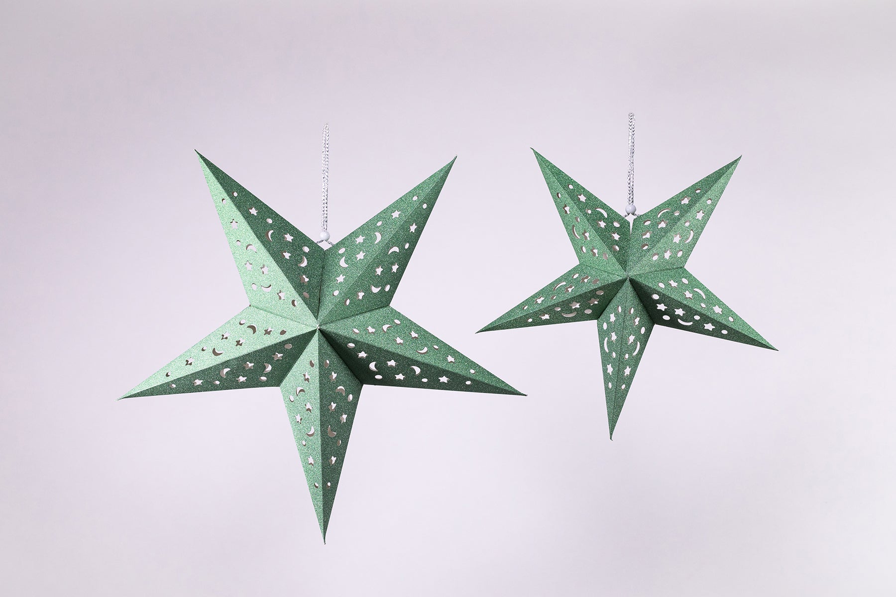 Star Lanterns with crescent moon cutouts