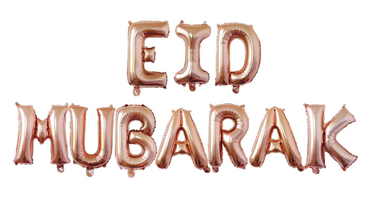 Eid Mubarak Balloon Rose Gold