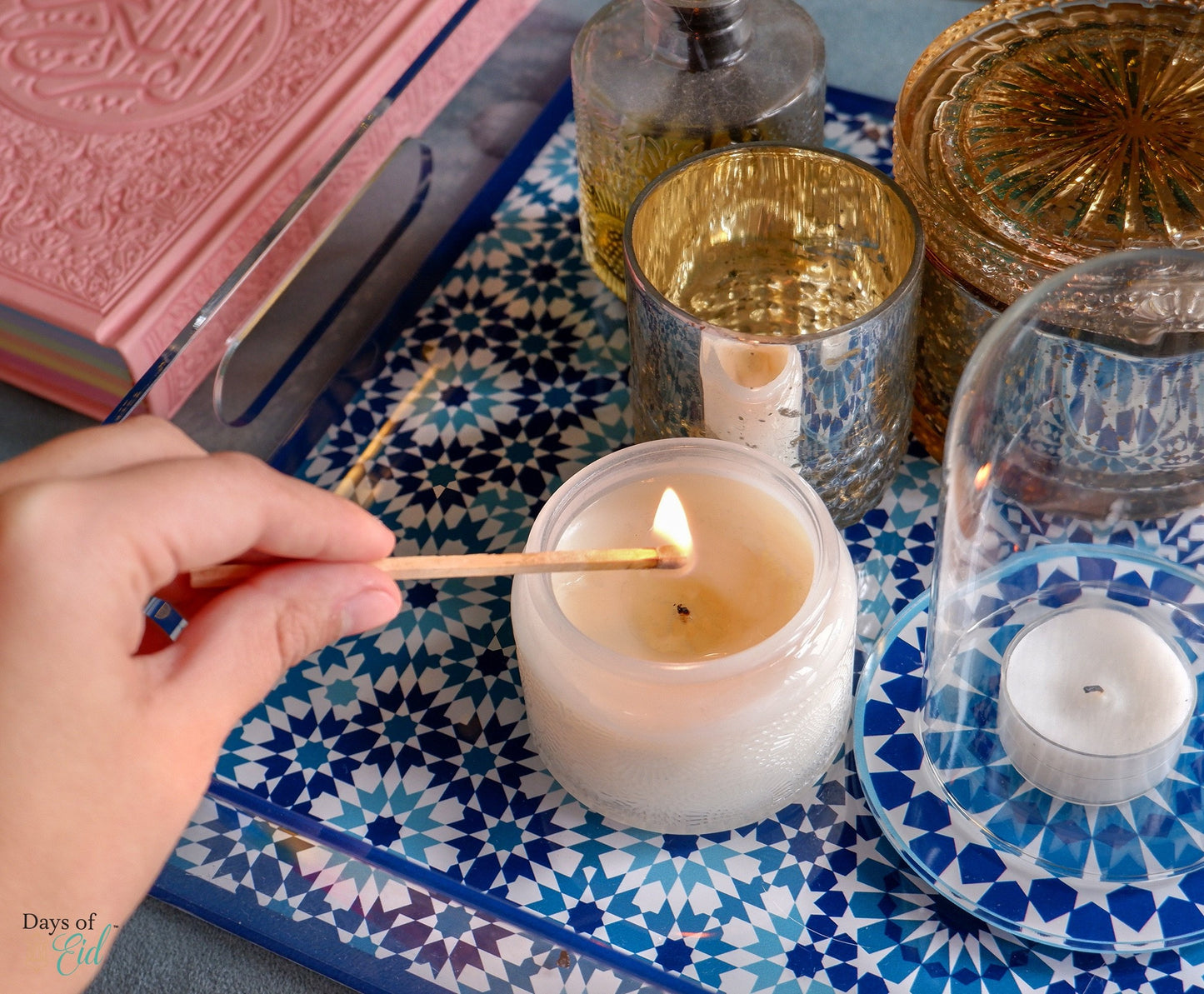 Marrakech Acrylic Coaster - Blue