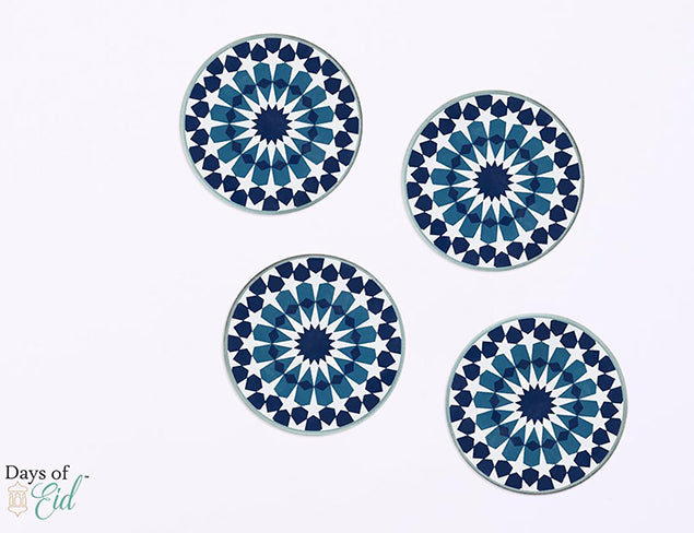 acrylic coasters blue